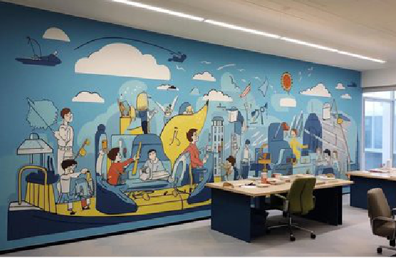 孝感办公室墙绘的特点。
