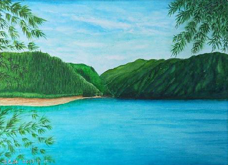 孝感在墙绘中，如何绘画绿水青山？